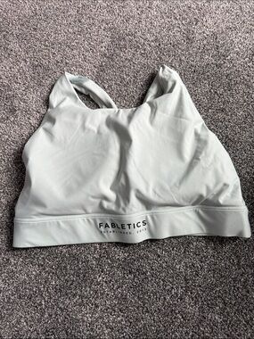 Fabletics Light Sage Racerback Sports Bra